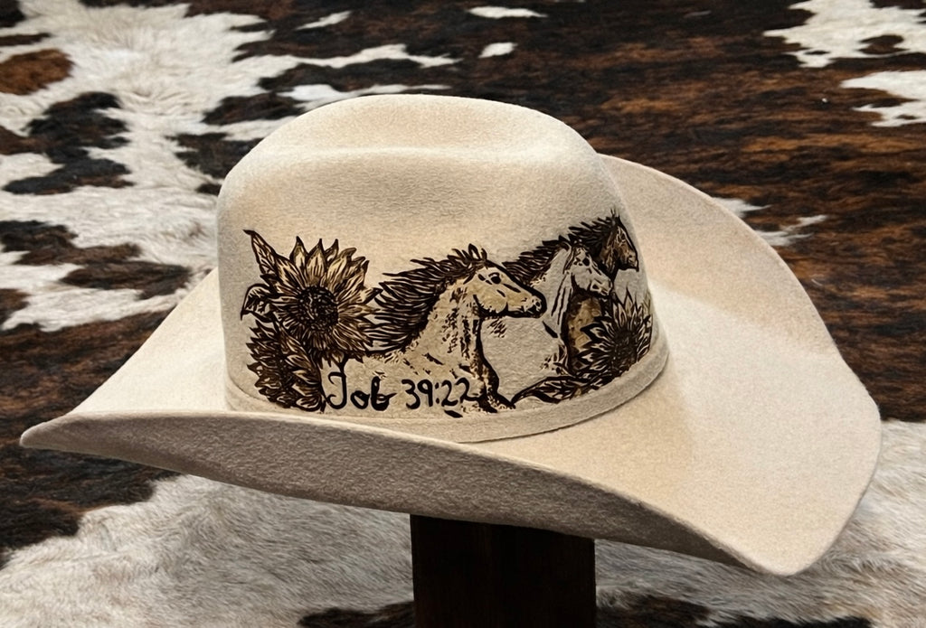 Justin Silver Belly 5x Wool Cashmere Size 6 7/8